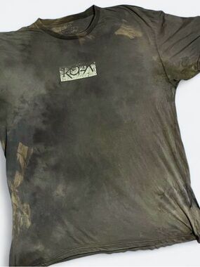 КОРА Apparel distressed and worn acid washed t-shirt with logo